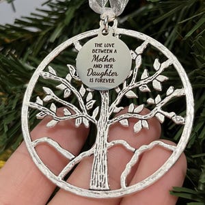 Mother Daughter Gift, Tree Of Life Christmas Ornament image 1