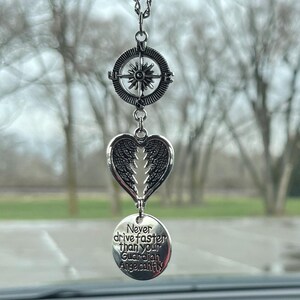 Guardian angel rear view mirror charms best sale