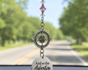 And So the Adventure Begins Car Charm, Personalized 2026 Graduation Gift for Daghter or Granddaughter