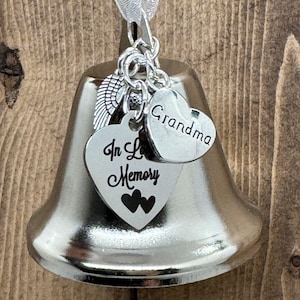 Custom Memorial Christmas Bell Ornament, “In Loving Memory” Holiday Keepsake, Loss of Loved One Ornament, Sympathy Christmas Gift