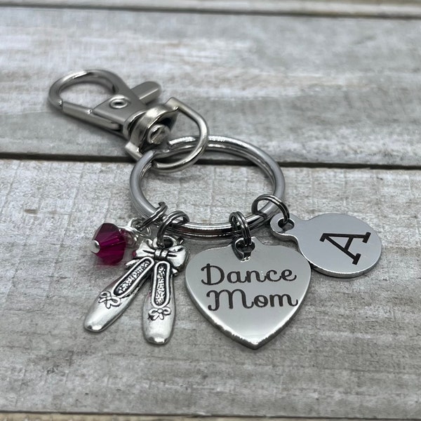 Personalized Dance Mom Keychian, Dance Mom Gift, Mother's Day Gift For Dance Mom, Dance Mom Keychain