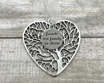 Friend Gift, Tree Of Life Christmas Ornament, Friends Are Family We Choose, Friend Ornament, Best Friend Birthday Gift, Friendiversary Gift