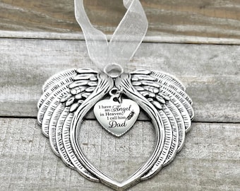 Dad Memorial Ornament, "I Have An Angel In Heaven, I Call Him Dad", Memorial Ornament For Christmas Tree, Sympathy Gift, Grief GIft