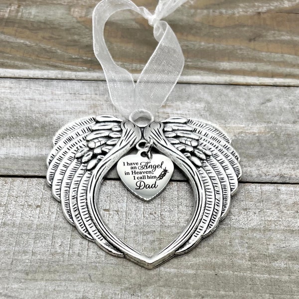 Dad Memorial Ornament, "I Have An Angel In Heaven, I Call Him Dad", Memorial Ornament For Christmas Tree, Memorial Day Gift