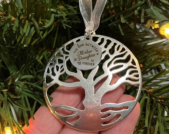 The Love Between A Mother And Daughter Is Forever Tree Of Life Ornament, Mother's Day Gift