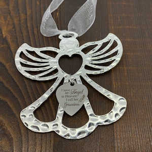 Grandma Angel Memorial Christmas Ornament, I Have An Angel In Heaven I Call Her Grandma, Loss Of Grandmother Memorial Remembrance Gift