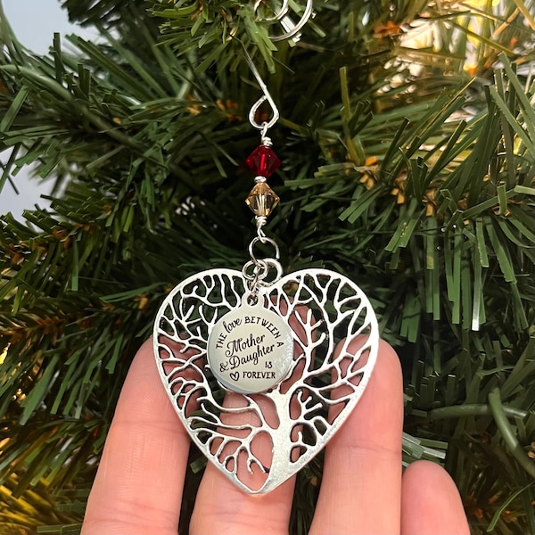 Mother's Day Gift, Personalized Mother Daughter Ornament, The Love Between A Mother And Daughter Is Forever, Tree Of Life Ornament Gift