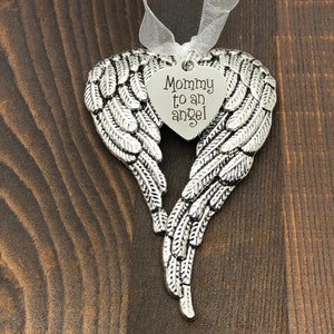 Mommy To An Angel Memorial Christmas Holiday Ornament, Loss Of Child Memorial Remembrance  Keepsake Sympathy Bereavement Gift