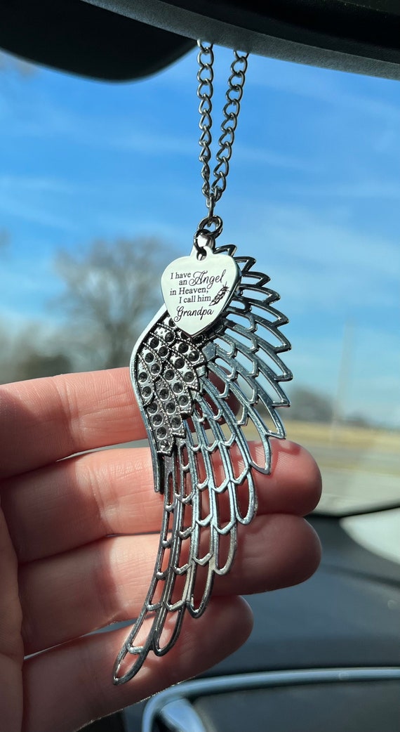 Rétroviseur pendentif voiture bijoux voiture ange ange gardien porte  bonheur ailes d'ange cadeau permis de conduire -  France