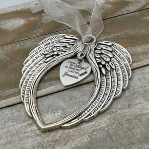 Grandma Memorial Angel Wings Ornament, I Have An Angel In Heaven I Call Her Grandma, Loss Of Grandmother Christmas Memorial Ornament Gift