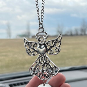 Guardian Angel For Car, Guardian Angel Please Protect Me My Passengers, New Driver Gift, Sweet 16 Gift, Angel Car Charm image 2