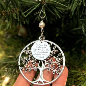 Daughter In Law Tree Of Life Ornament, Bridal Shower Wedding Gift, Gift For Daughter In Law Birthday Christmas Gift
