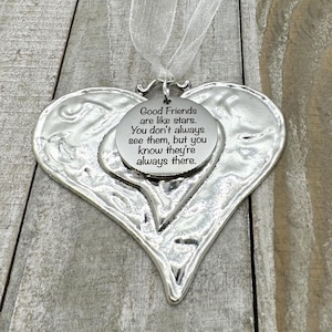 Friend Ornament – “Good Friends Are Like Stars…” – Best Friend Birthday & Christmas Gift – Long Distance Friendship Keepsake