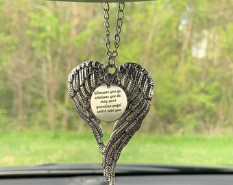 Amber Wings Waner Crystal Guardian Angel Suncatcher Car Charms for Rear View Mirror Amber Wings Waner Crystal Guardian Angel Suncatcher Car Charms for Rear View Mirror