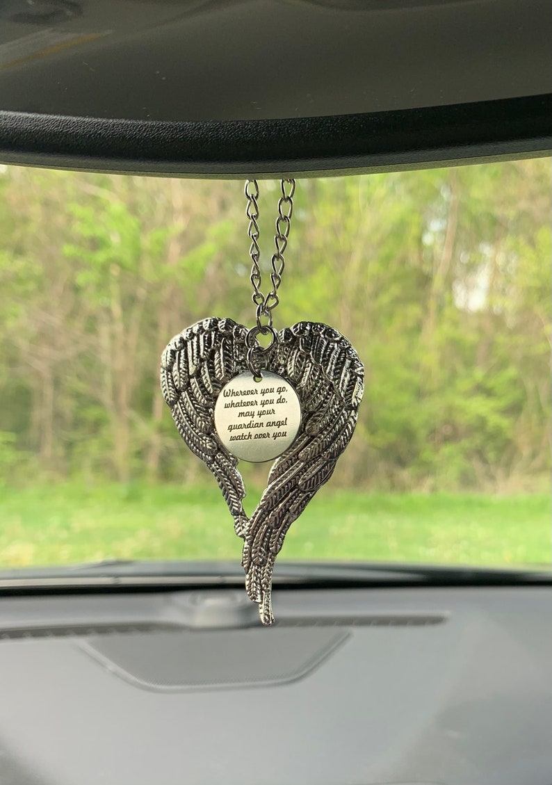Guardian Angel Car Charm wherever You Go Whatever You Etsy