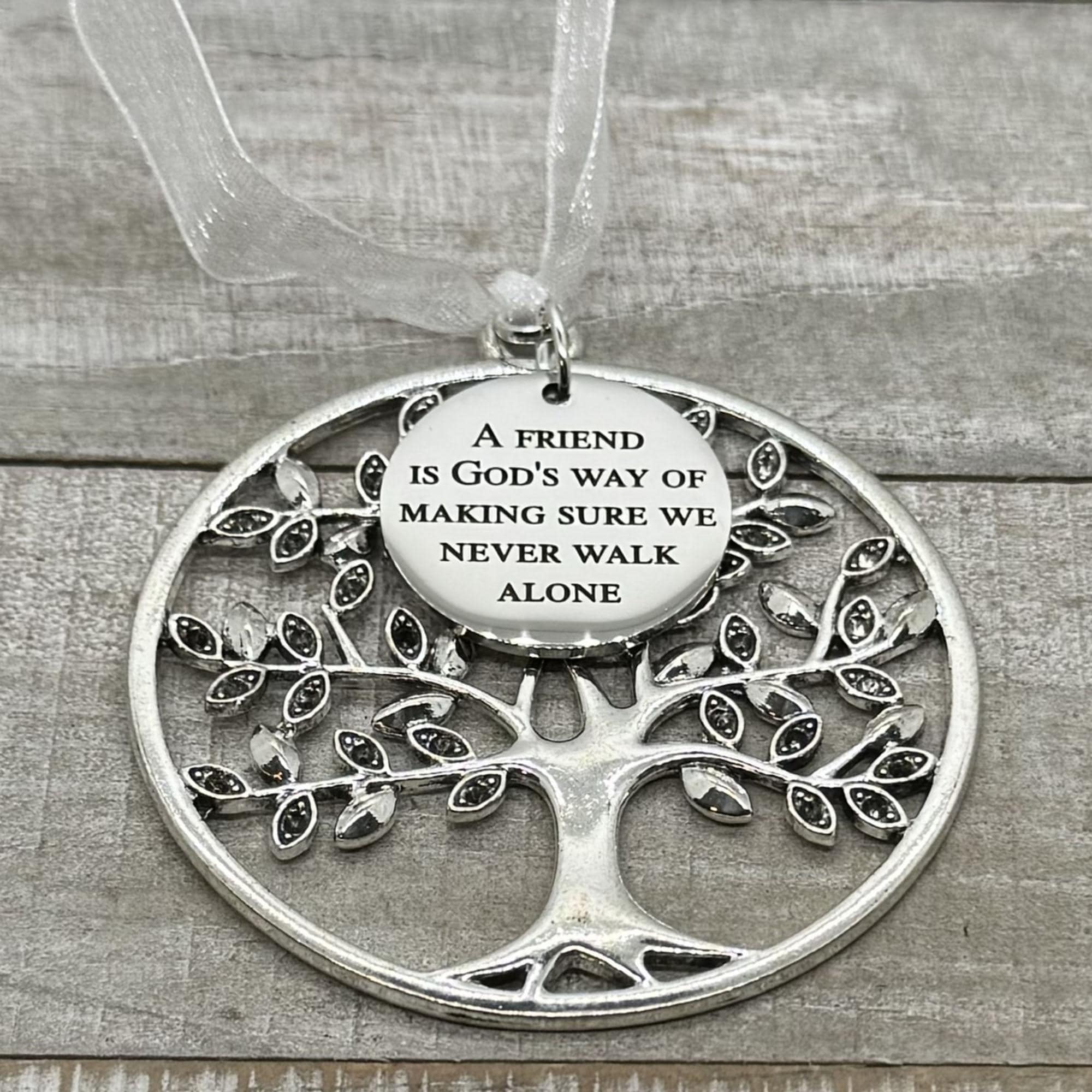 Friend Christmas Ornament | A Friend Is God’s Way Of Making Sure We Never Walk Alone | Friendship Gift & Birthday Keepsake