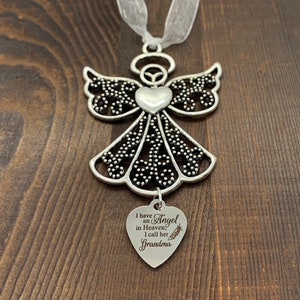 Grandma Angel Memorial Ornament,  I Have An Angel In Heaven I Call Her Grandma, Loss Of Grandmother Grandma Gift, Christmas Memorial Gift