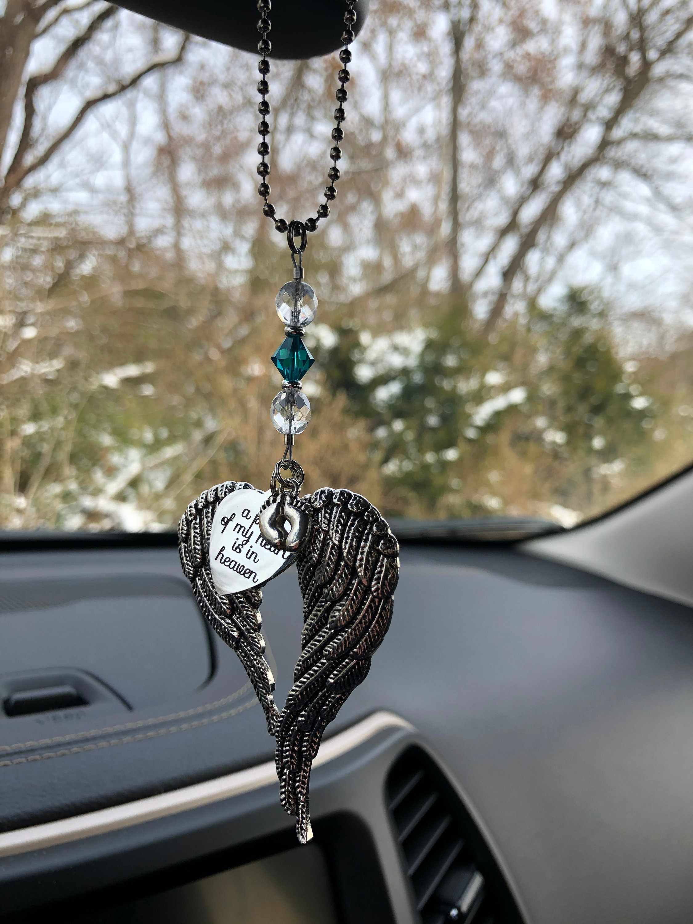 Heart Projects "I Have An Angel In Heaven I Call Her Mom" Keychain - Stainless Steel Memorial Gift With Angel Wings