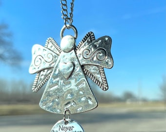 Angel Car Charm, Never Drive Faster Than Your Guardian Angel Can Fly, Guardian Angel Gift, Safe Travels Gift, New Driver Gift