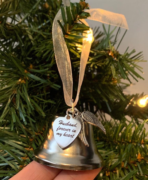 Husband Memorial Christmas Bell Ornament, Husband Forever in My