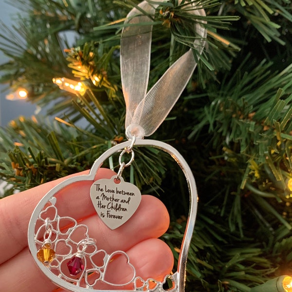 Sentiment Stones Ornamento Cuore Per Mamma - Pietra Naturale Con Angeli E Scritta