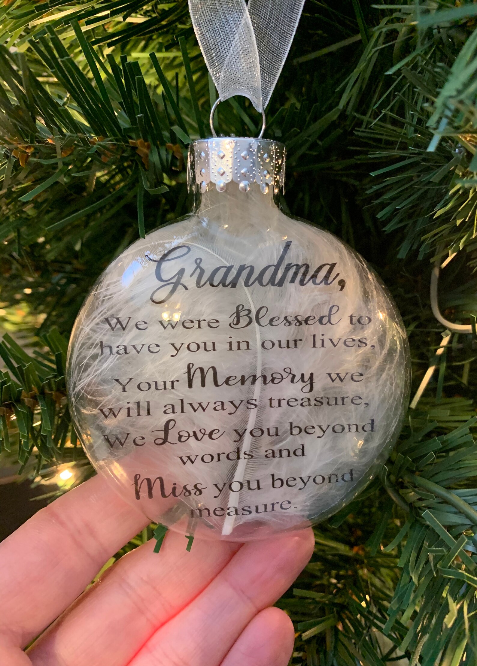 Memorial Glass Ornament Custom Personalized Name we Etsy UK