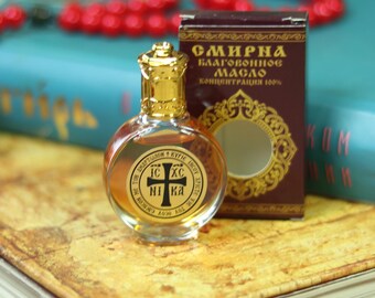 Myrrh Anointing Oil, Perfume Oil, Holy Oil, Prayer Oil, Holy Land, Orthodox Gifts, Orthodox Christian, He Is Risen, Pastor Gift, Church Oil