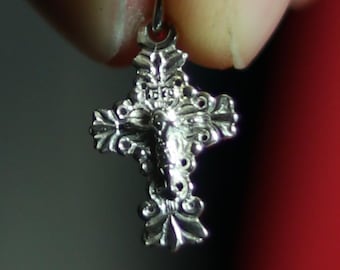 Sterling Silver Orthodox Cross Pendant 1.5cm, 0.61 g Detailed Eastern Crucifix, Christian Gift, Orthodox necklace, Orthodox pendant