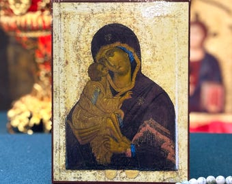 Vyshhorod Vladimir Mother of God Orthodox Icon Virgin Mary 6.3–11 in