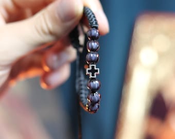 Orthodoxe gebedsarmband, orthodoxe rozenkrans, orthodox touw, gebedstouw, orthodoxe armband, komboskini, christelijke armband