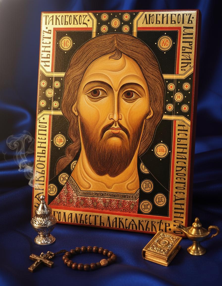 Sign Am Saviour Jesus Christ Savior Icon 6.3x4.7 In, Jesus Christ Savior Icon, Golden ...