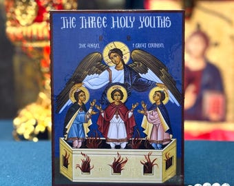 Three Holy Children in the Fiery Furnace Orthodox Icon Christian Art 6.3–11 in