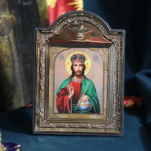 Icon of Jesus Christ, Folding icon, Jesus christ, Mother of god, Orthodox icon, Small icon, Pocket icon, Christian icon