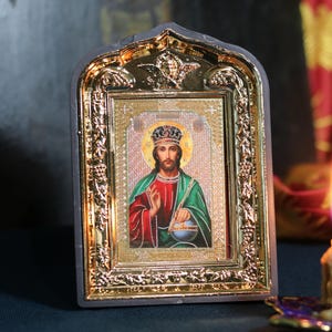Icon of Jesus Christ, Folding icon, Jesus christ, Mother of god, Orthodox icon, Small icon, Pocket icon, Christian icon, Icon 6x9 cm