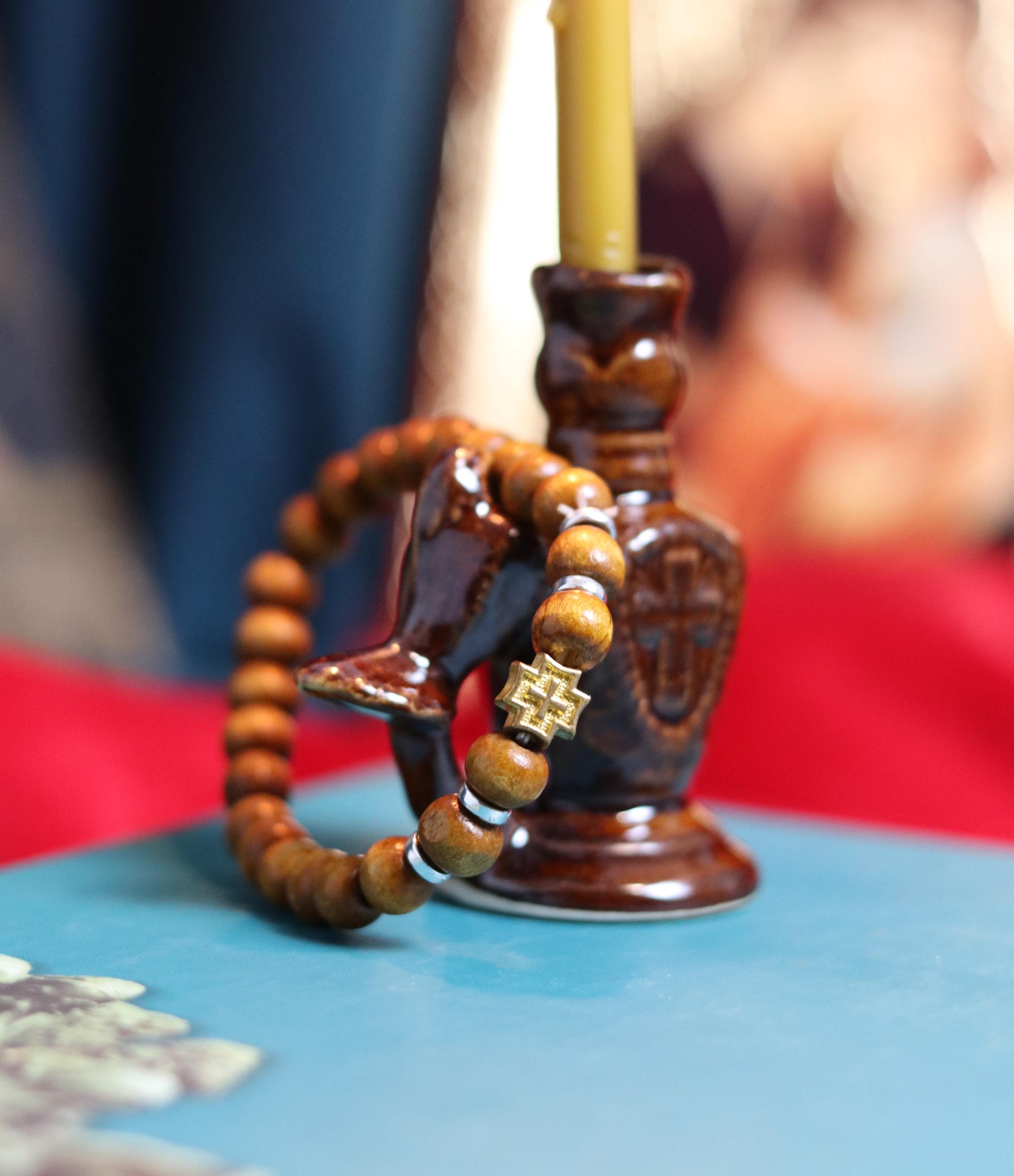 Orthodox Wooden Prayer Bracelet, Orthodox rosary, Orthodox rope, Prayer rope, Orthodox bracelet,  Komboskini, Christian bracelet