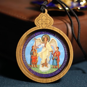 Car Pendant &quot;Guardian Angel&quot; – Greek Style,  Orthodox icon, Orthodox christian, Christianity art, Religious car decor,