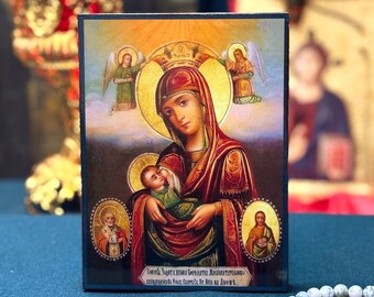 Mother of God Milk Giver Galaktotrophousa Orthodox Icon Virgin Mary 6.3–11 in