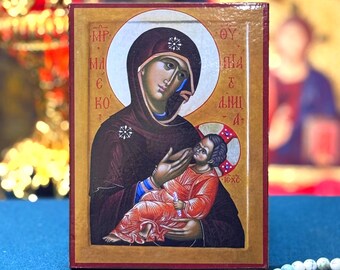 Galaktotrophousa Milk Giver Mother of God Orthodox Icon Virgin Mary 6.3–11 in