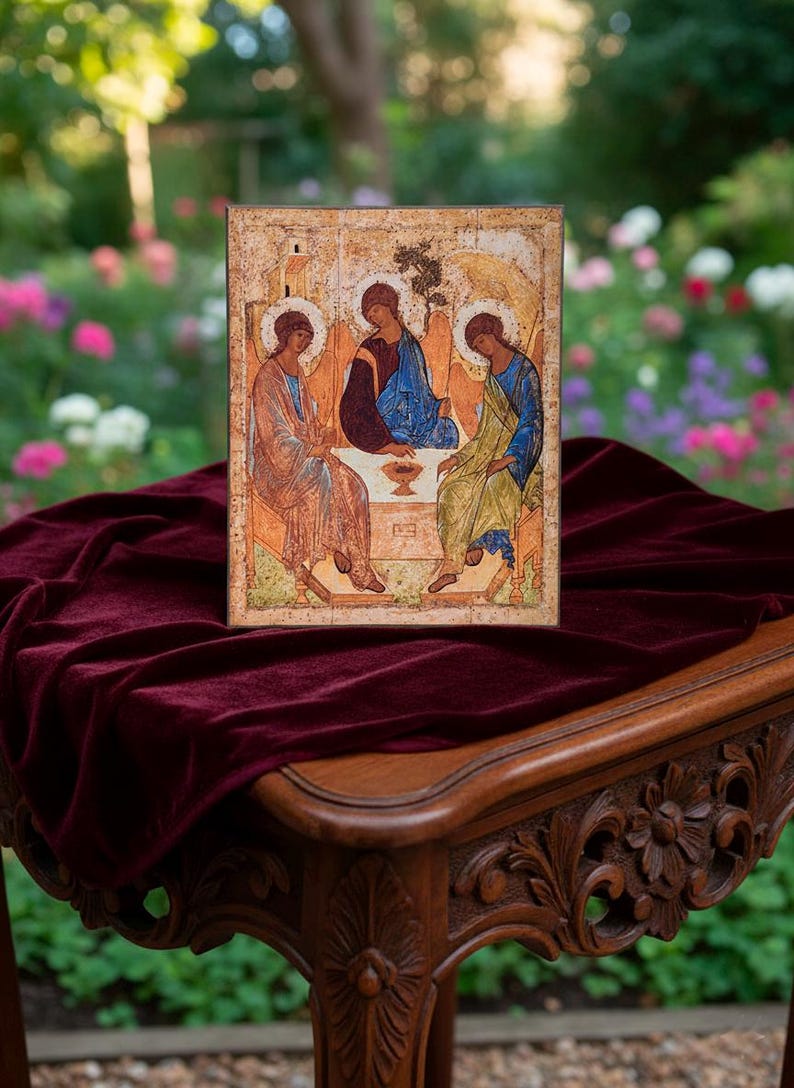 Trinity Icon Handmade (famous Rublev Trinity) – Orthodox Christian Wall ...