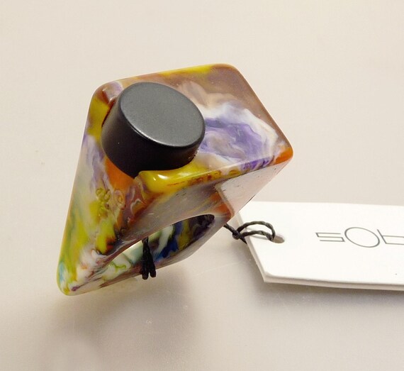 Sobral Geometria Pollock Statement Ring With Tags - image 8