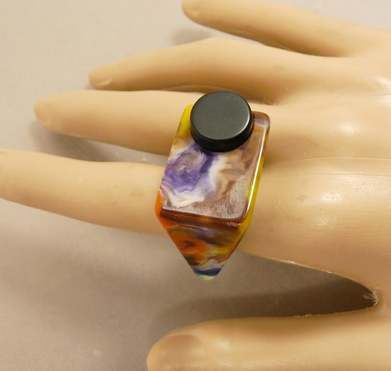 Sobral Geometria Pollock Statement Ring With Tags - image 7