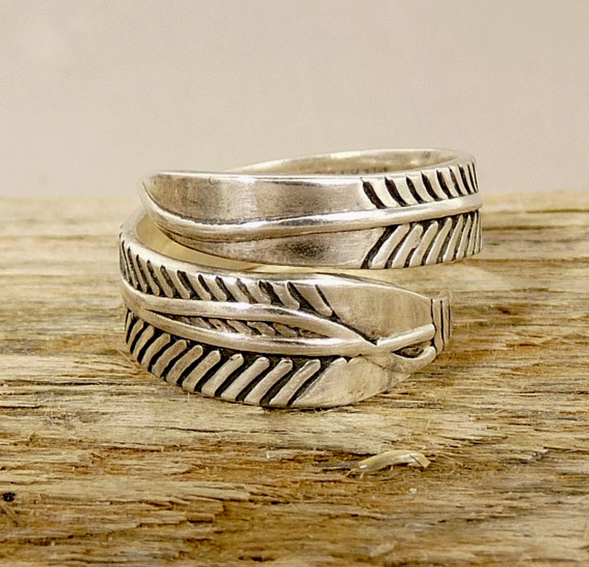 Mexico Sterling 925 Feather Wrap Ring Size 7.5 - Etsy