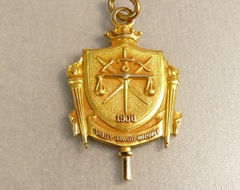 10K Gold FBI Award Medal 25 Years Service 1966