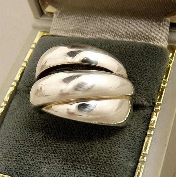 Elle Sterling 925 Wrap Ring Statement Jewelry - image 1