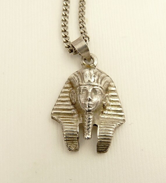 King Tutankhamun Pendant Necklace Sterling Silver Sym Gem