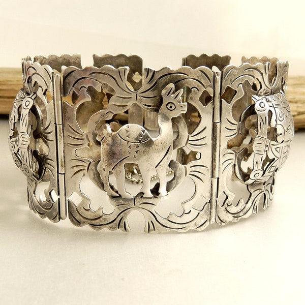 Peruvian Bracelet Sterling 925 Vintage Jewelry