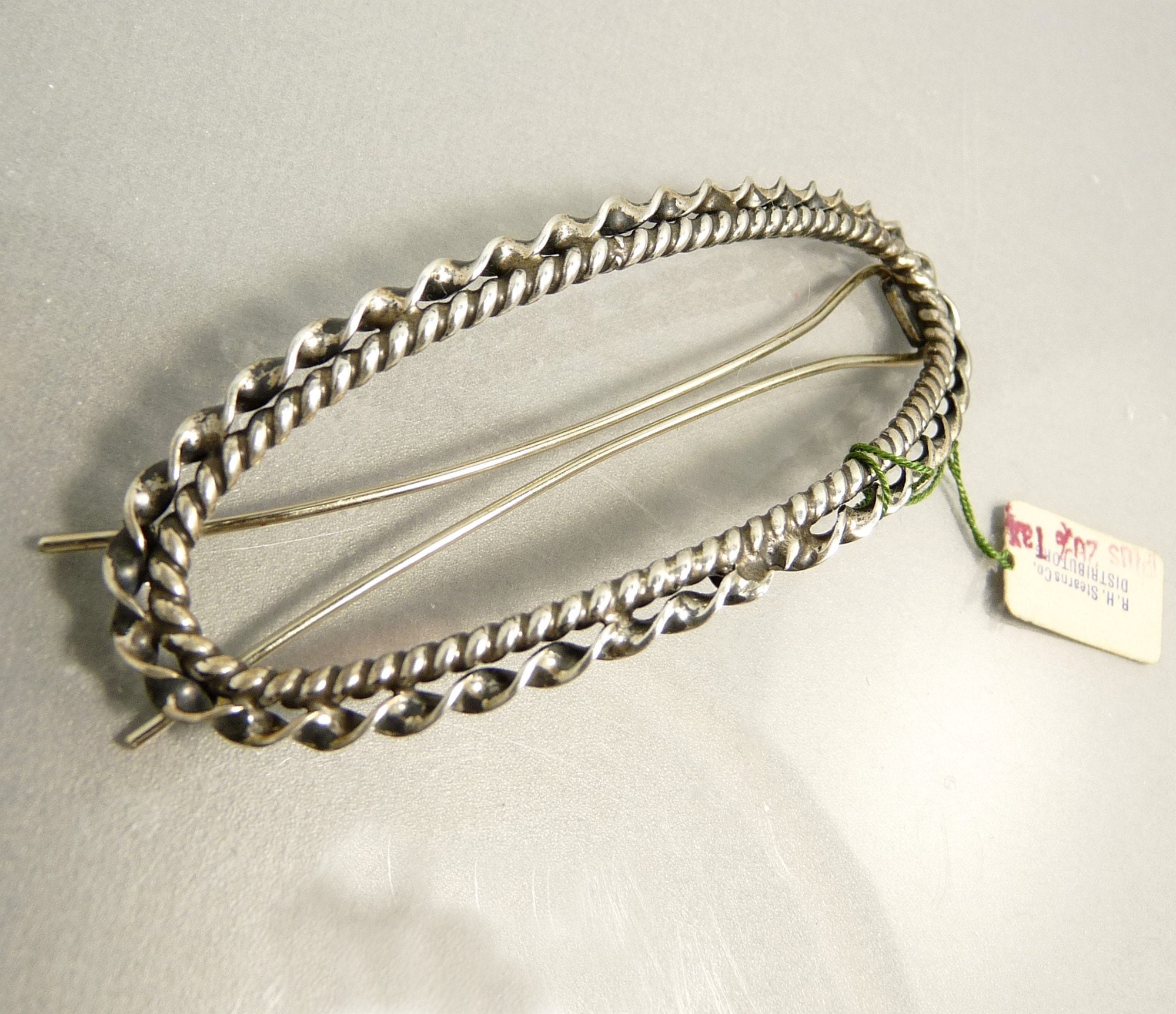 Rare Vintage Hobe' Sterling Hair Barrette Etiquetas Etsy