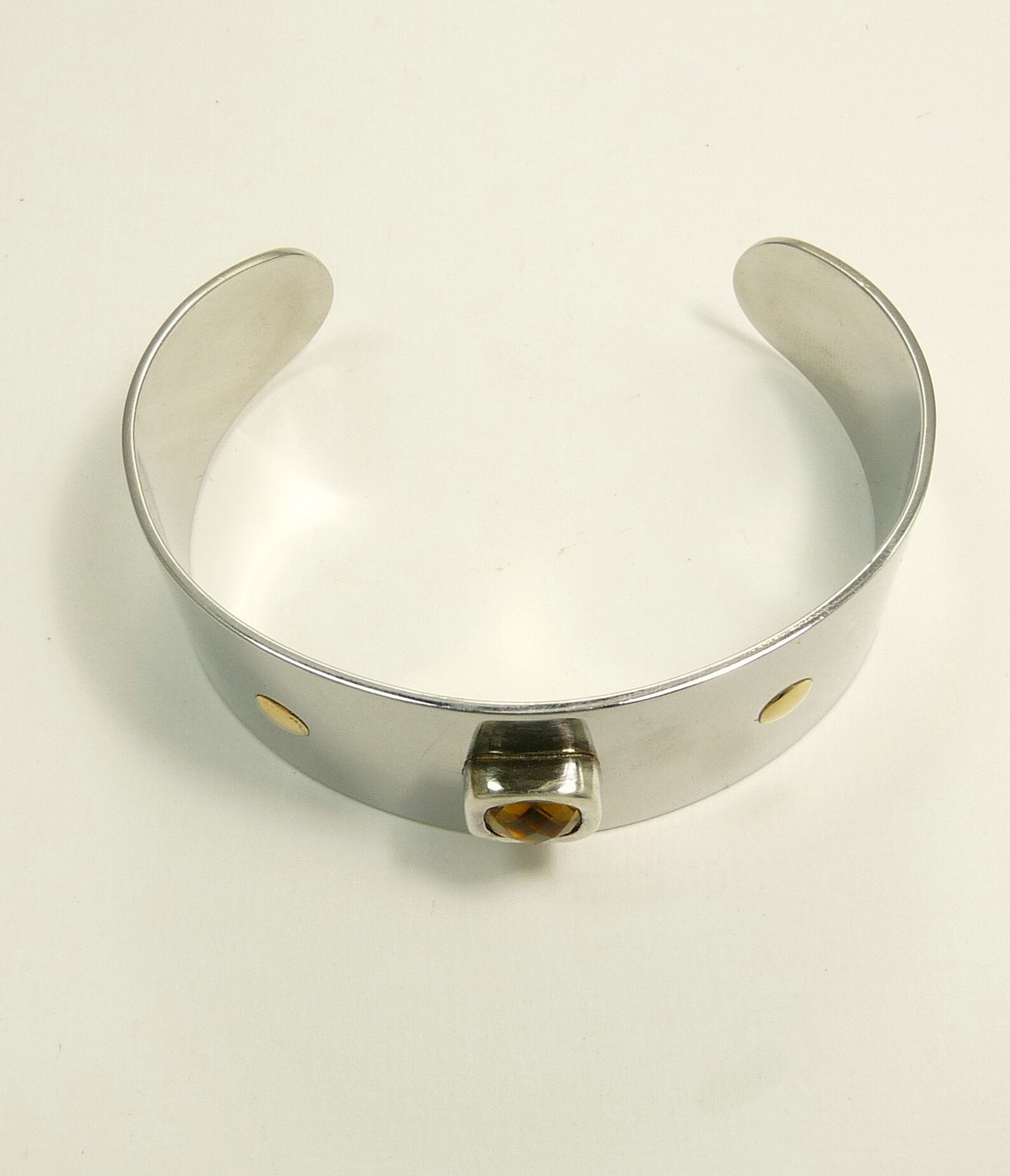 Italy Stainless Steel 18K & 925 Cuff Bracelet Etsy