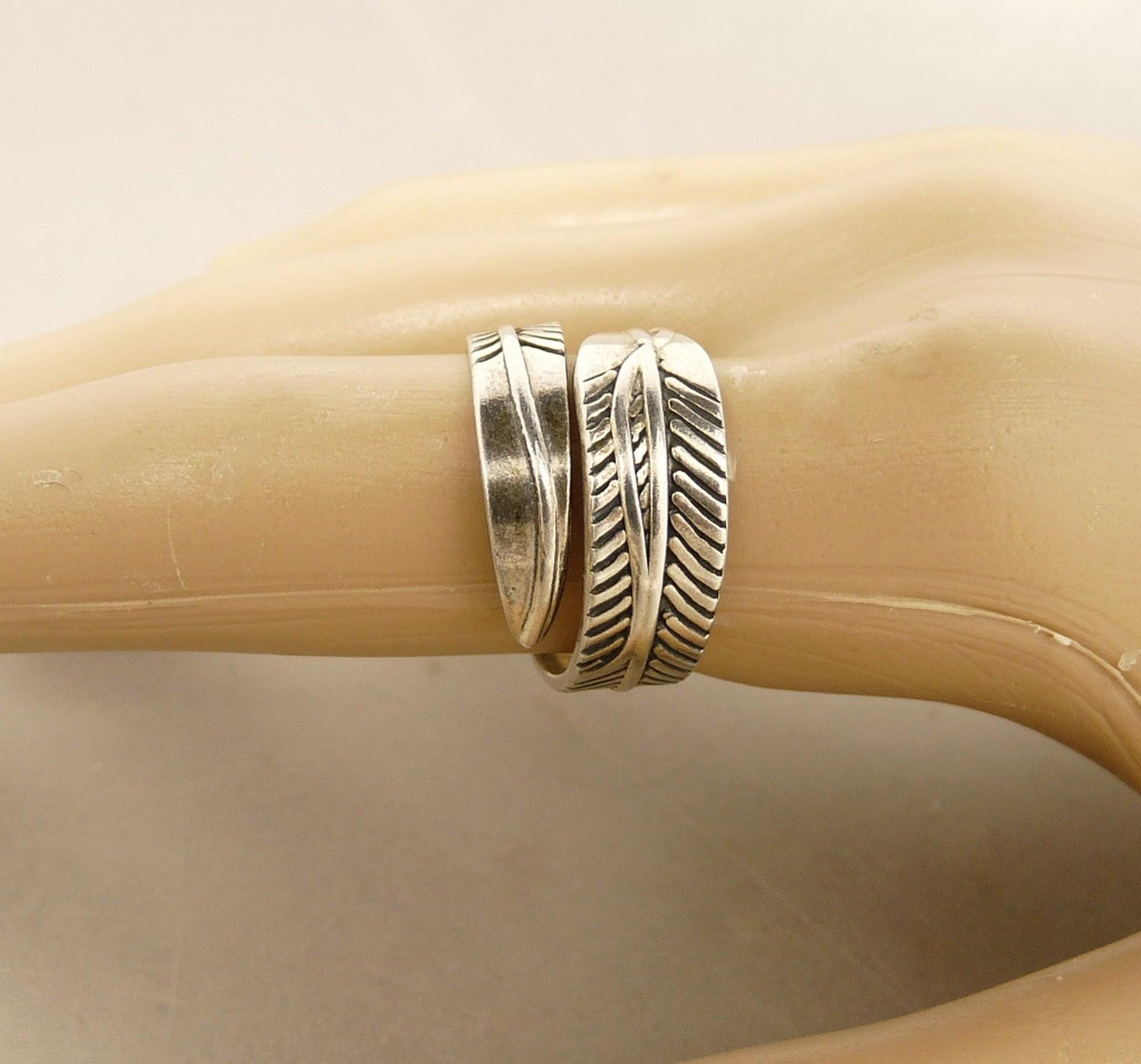 Mexico Sterling 925 Feather Wrap Ring Size 7.5 - Etsy