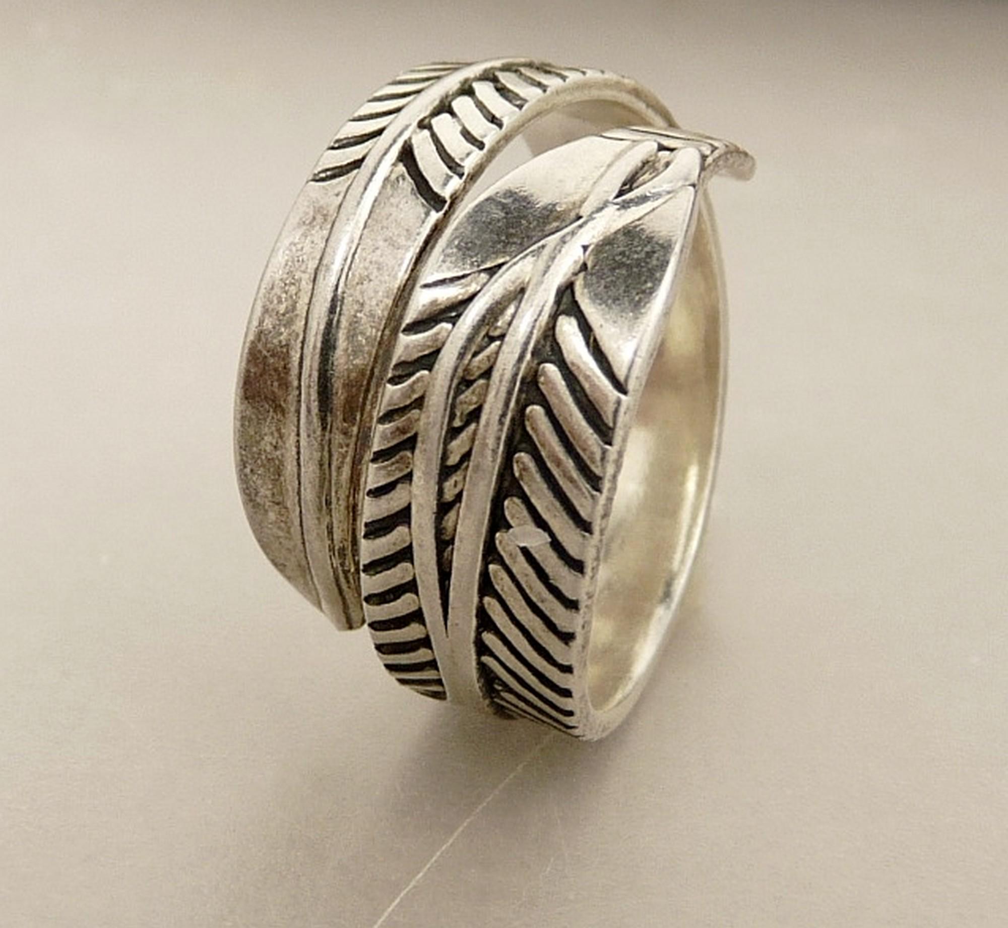 Mexico Sterling 925 Feather Wrap Ring Size 7.5 - Etsy